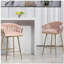 Chaise de bar 26 pouces, ensemble pour 2 personnes, chaise de bar pour îlot de cuisine, avec dossier ondulé, base chromée et repose-pieds