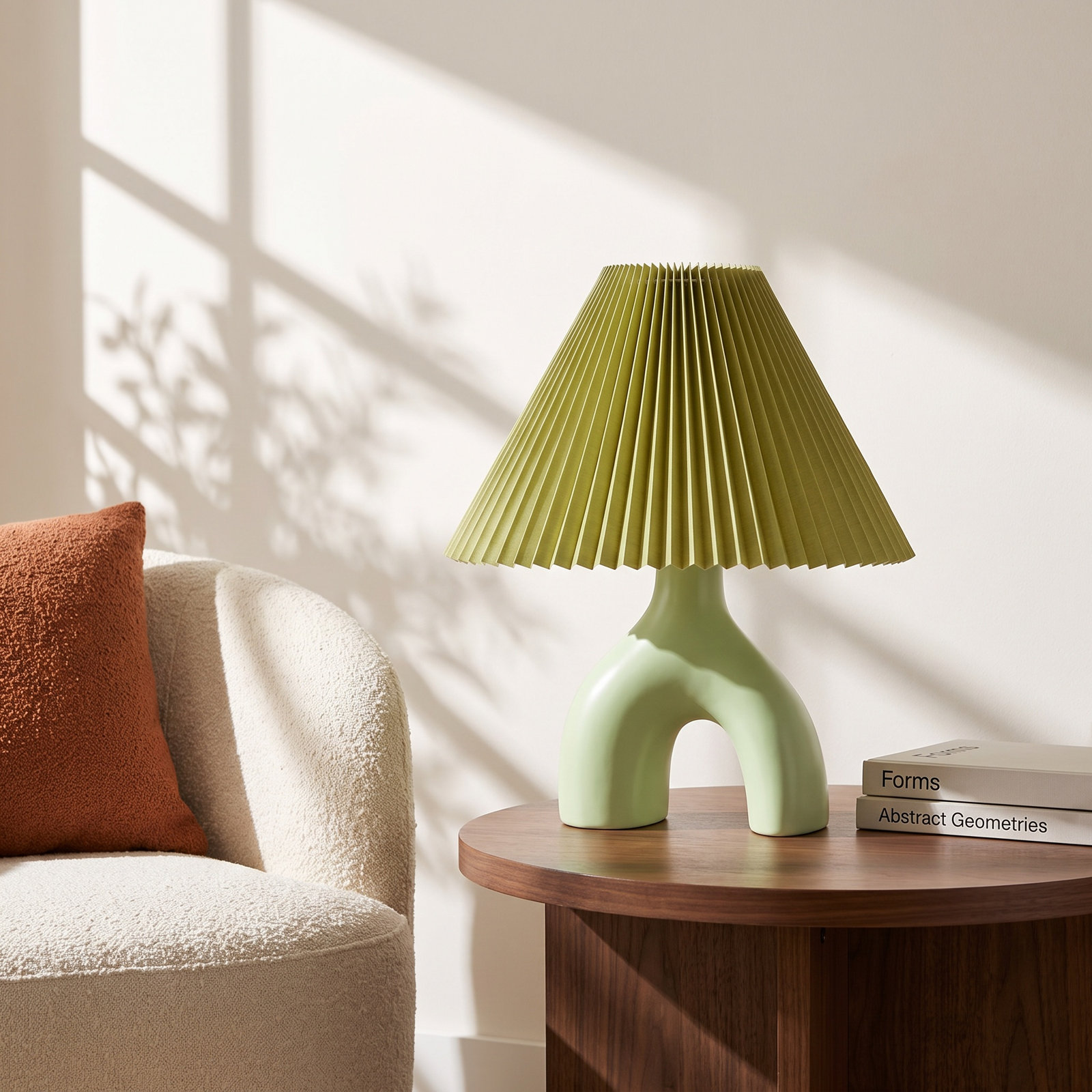 Celes Table Lamp, Light Green, Green