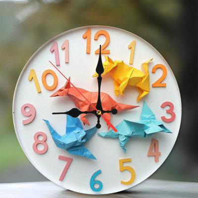 Horloge murale Origami