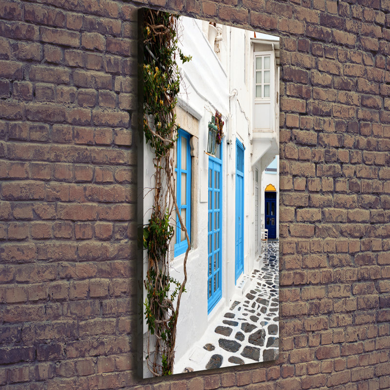 Greek Streets - Wrapped Canvas Print