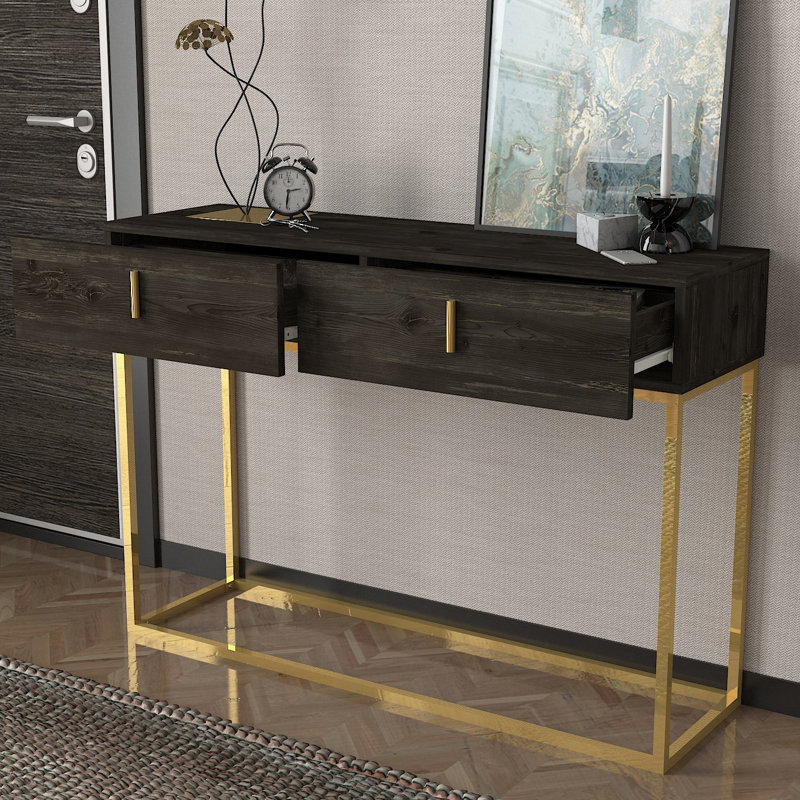 Aneda 120Cm Console Table, Dark Brown