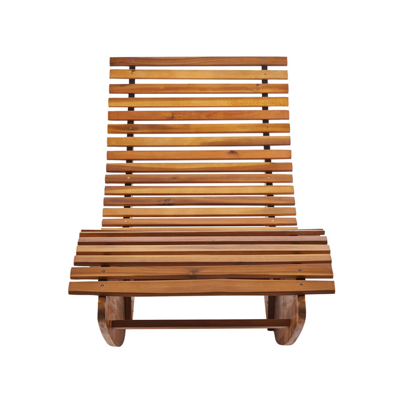 180cm Long Acacia Sun Lounger