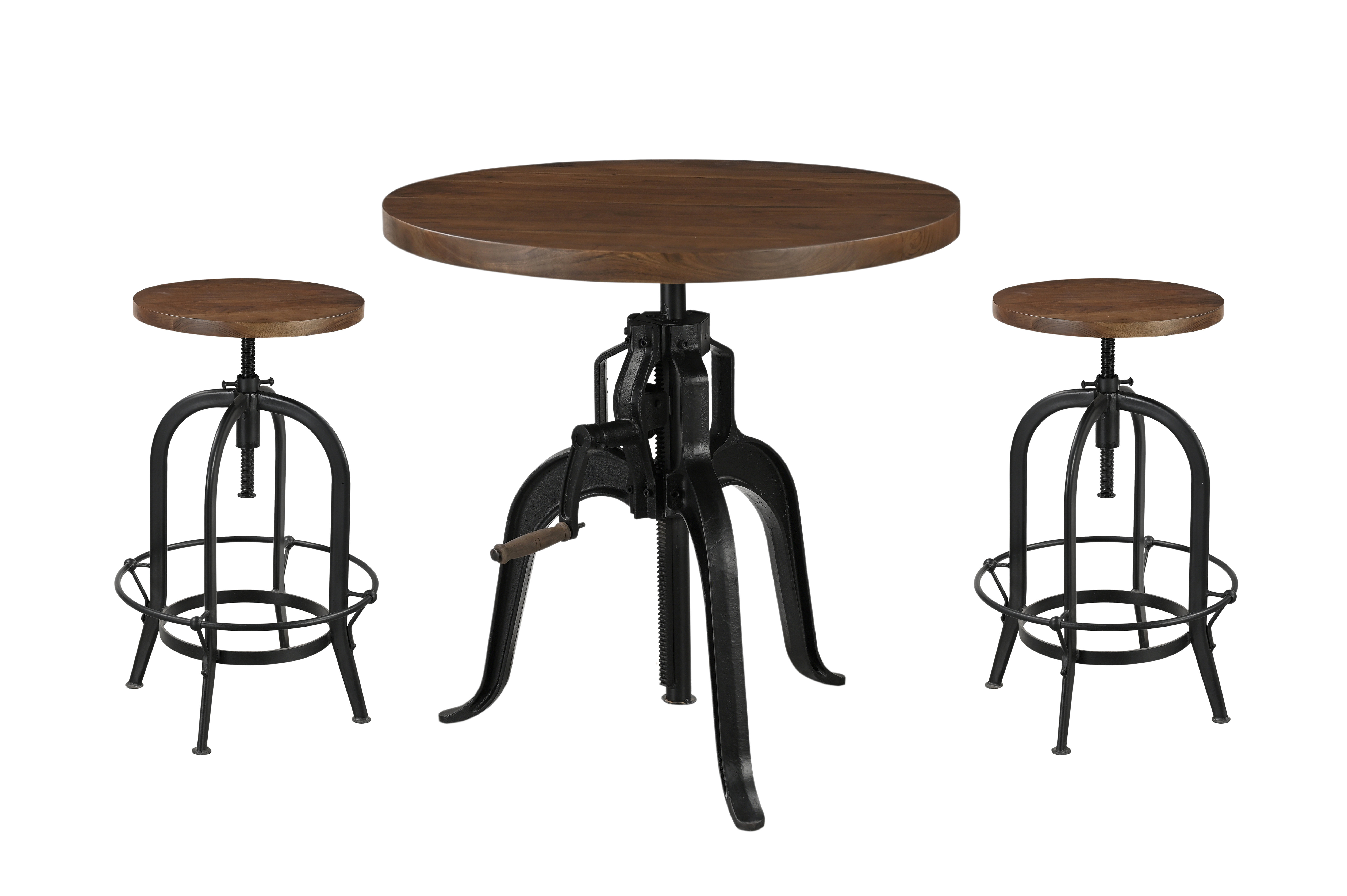 Williston Forge Jaydynn 3 - Piece Acacia Three Leg Dining Set | Wayfair