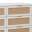 Commode blanche à 6 rangements. Moderne pour la chambre à coucher et le salon, armoire avec solution suffisante 42,83 po, blanc, 6 tiroirs. Commode, espace généreux