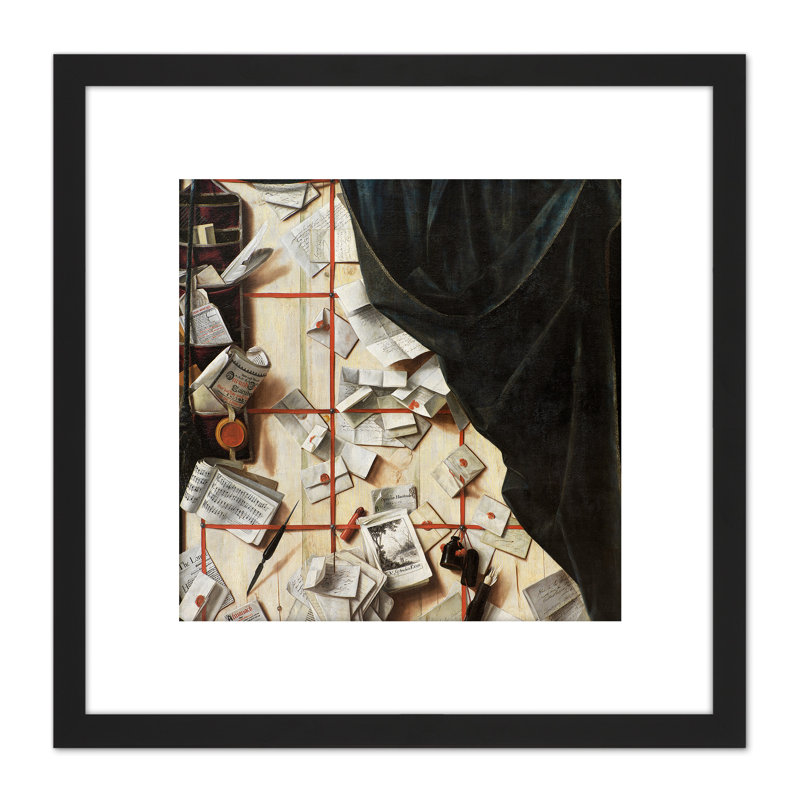 Gysbrechts Board Partition Letter Rack Trompe L'oeil by Cornelis Norbertus Gysbrechts - Single Picture Frame Painting