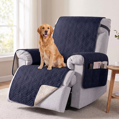 Chemika Adamstown 1 Seat Waterproof Recliner Couch Covers,Chair Cover, Non-Slip Sofa Covers With Elastic Straps Pocket For Dogs, Pets