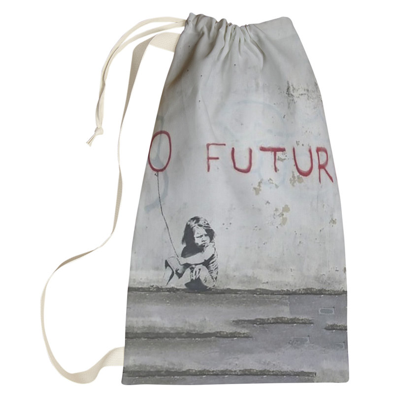Fabric Laundry Bag with Handles, Large (36" H x 28" W x 1" D)