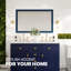 Miroir rectangulaire en bois bleu 36 "x 30" Eviva Acclaim-1813745417