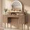 Meuble-lavabo 55 tiroirs avec miroir lumineux arqué 55,6 po