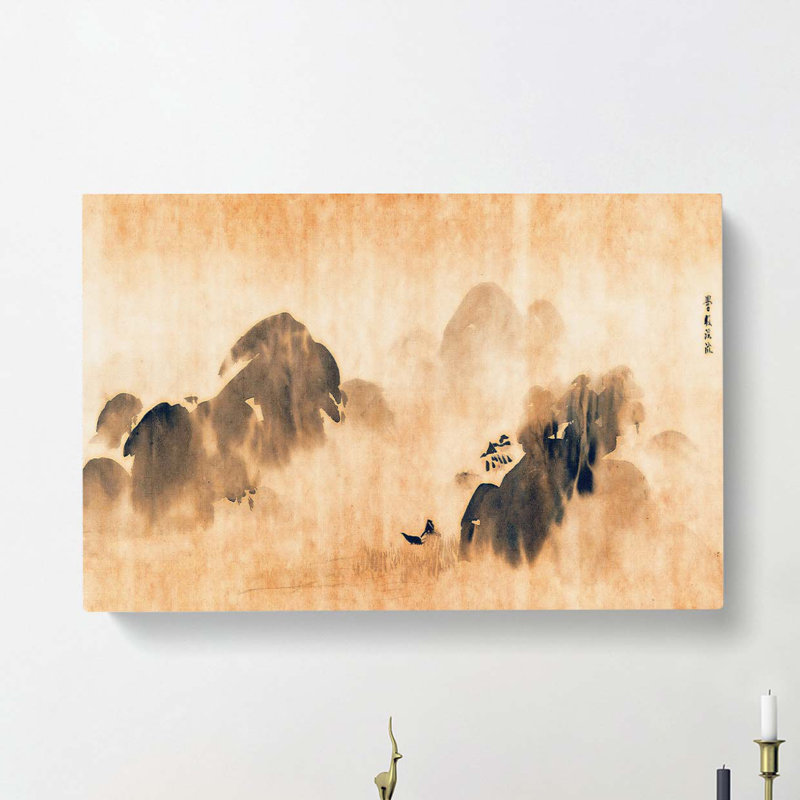 The Mountain View by Kano Tan'yu - Wrapped Canvas Painting, 40cm H x 60cm W x 3cm D