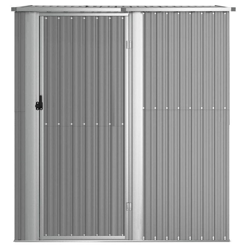 Grande remise de jardin rectangulaire en acier galvanisé Garden Shed pour outils et équipement, Gris