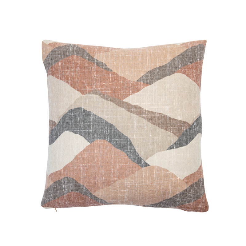 Coussin Olympia, Adobe brun clair, 18 po x 18 po