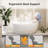 63” Moon Design Freestanding Soaking Bathtub Solid Surface Tub In White Freestanding Tubs