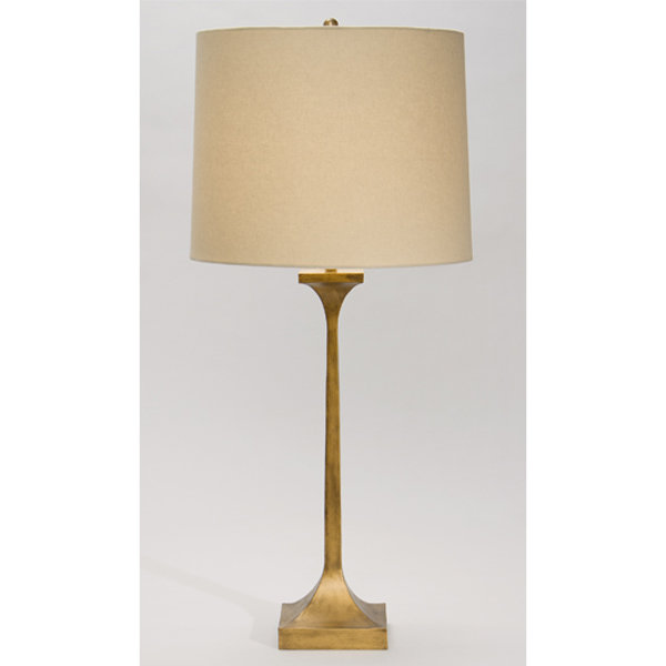 Lampe de table Gramercy, Fer doré, H 31 po x l 14 po x P 14 po