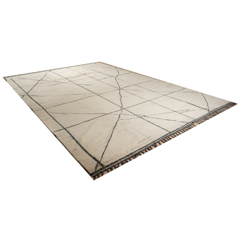 Hand Knotted Wool Geometric Area Rug