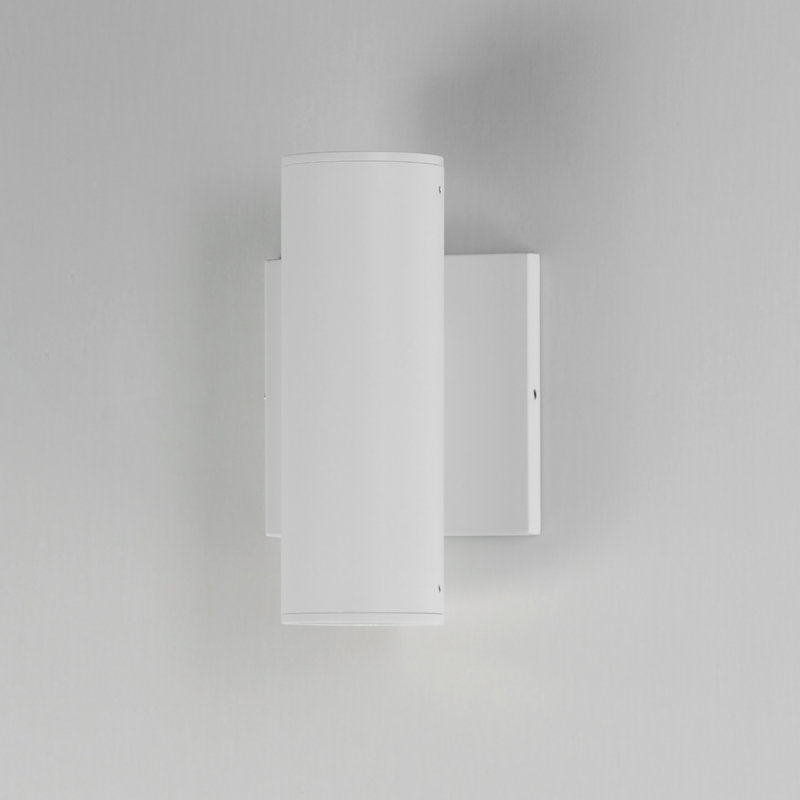 Calibro-Outdoor Wall Mount, 7.5" H x 2.5" W x 3.25" D, White