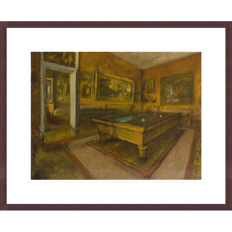 Salle de billard chez Menil-Hubert par Edgar Degas, impression giclée encadrée, H 17,75 po x l 21,74 po