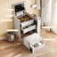 Bureau de coiffeuse Selene 3-en-1 avec lumières DEL, rangement et tabouret rembourré Selene