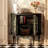Modern Black Solid Wood Accent Cabinet-1705956456