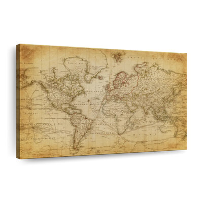 Carte du vieux monde sur toile