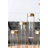 17.7X1.8X13.8 Glass Vial Flower Vase With Bronze Metal Frame