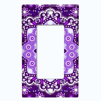 Patterned 1 - Gang Toggle Light Switch Standard Wall Plate