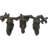 Rustic Country Cast Iron Squirrel On Tree Branch 4-Peg Wall Coat Hooks 13"L