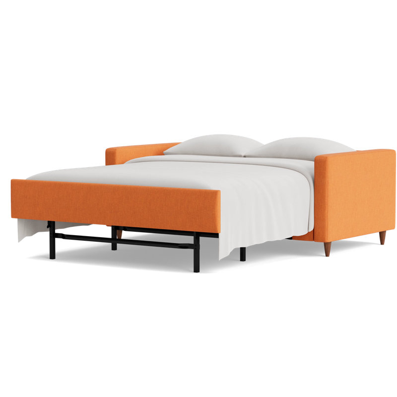 MCM Sofa Bed, Performance Weave - Carrot
