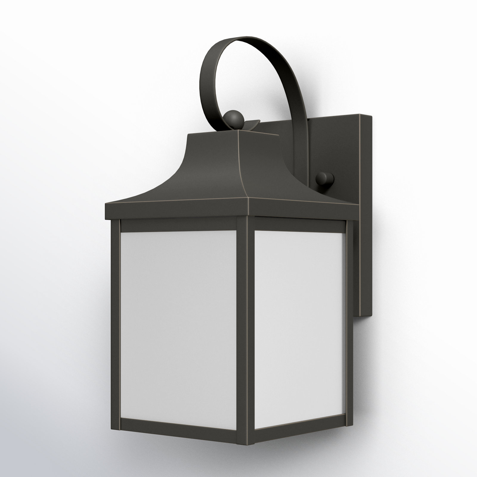Single Light Outdoor Wall Light, Antique Bronze, No
