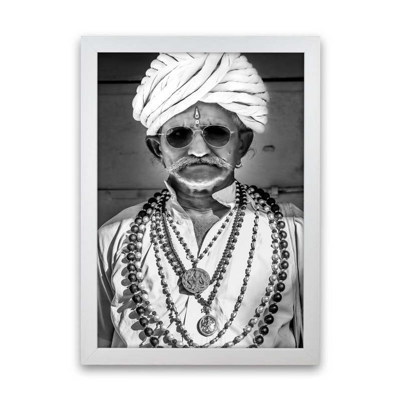 Portrait I by Victoria Frost - Print, White Framed, 88cm H x 64cm W x 3cm D