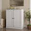Armoire de rangement de salle de bain 32 po avec portes Shaker, 2 tiroirs et tablettes réglables Palace Imports-1016585369