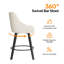 Élégant tabouret de bar pivotant à 360 ° de conception élégante avec coussin moelleux et fabrication robuste-929424373-929424371