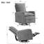 Fauteuil inclinable pivotant de 28,4 po de largeur avec repose-pieds-1209774790