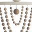 Lustre en roue de chariot à 8 lumières avec détails perlés Madeleine