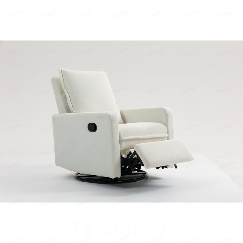 Fauteuil court en peluche, Blanc