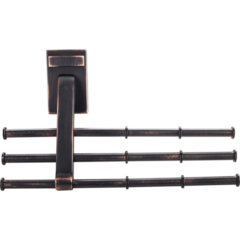 Metal Tie Rack, Brushed Oil Rubbed Bronze