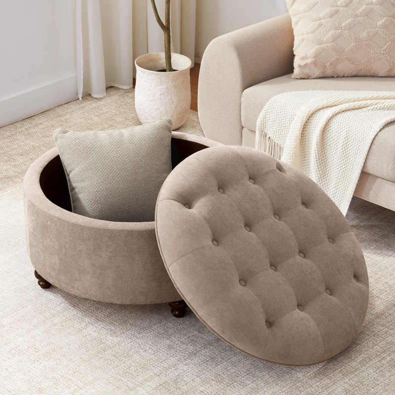 Daquasha Upholstered Ottoman, Brown
