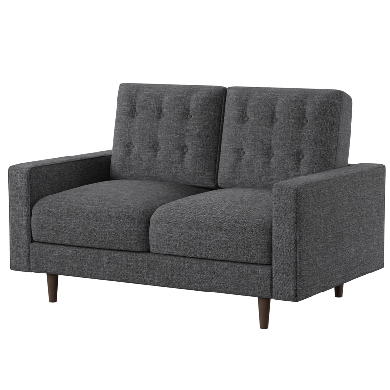Wipert 50.4'' Velvet Loveseat, Gray Velvet