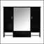 Armoire de rangement murale moderne avec miroir et barre à serviettes, panneau de fibres à densité moyenne durable, tablettes réglables-134679277