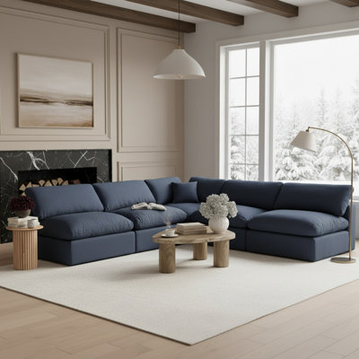 Ismayil Upholstered L-Shaped Sectional Reversible