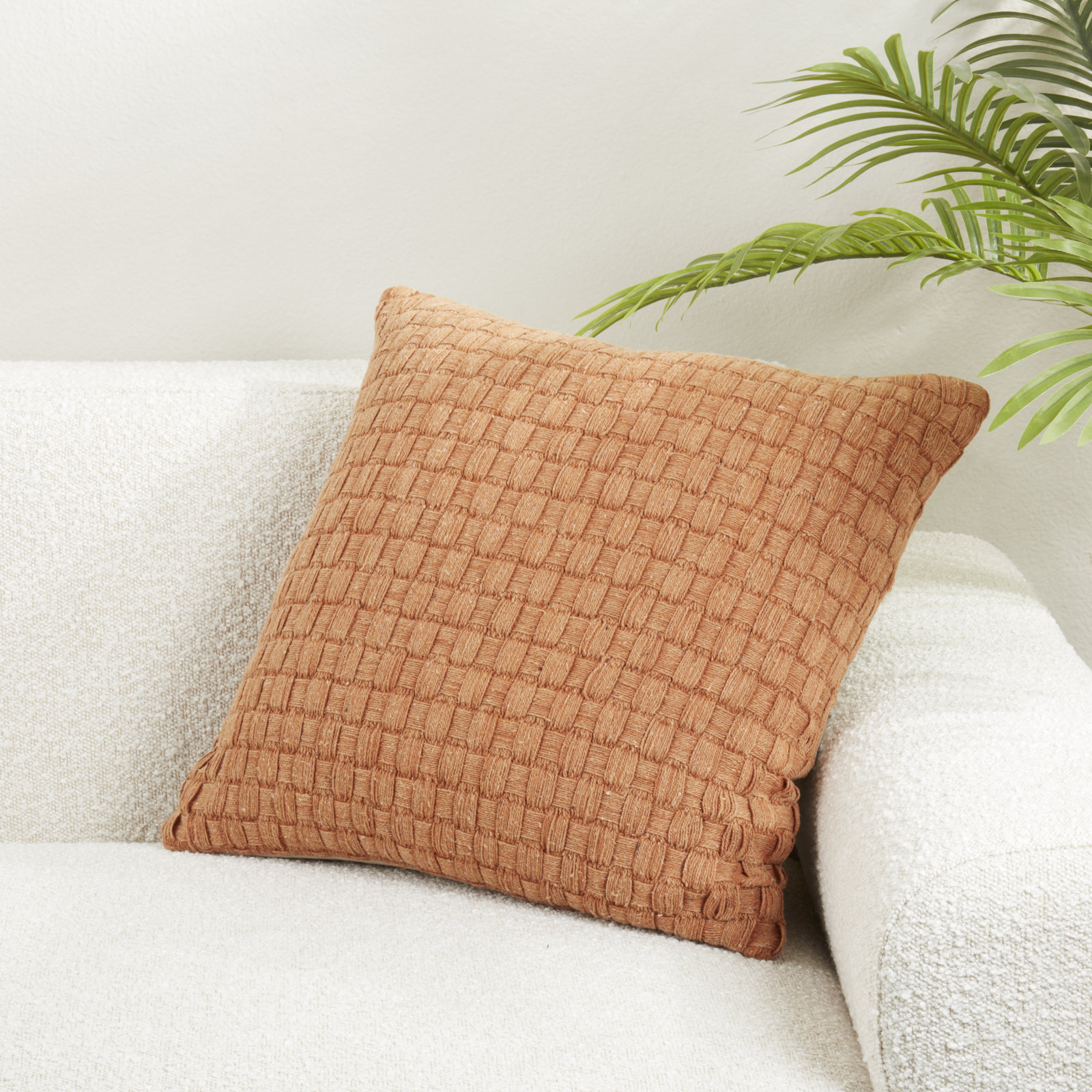 Kynlee Collection 20" x 20" Cotton Pillow Cover, Polyester, Orange