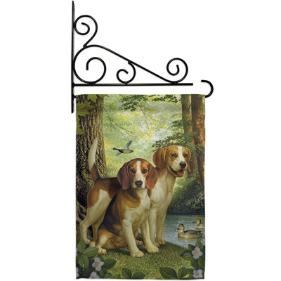 Double Sided 18.5'' H x 13'' W Polyester Animal Flag Set