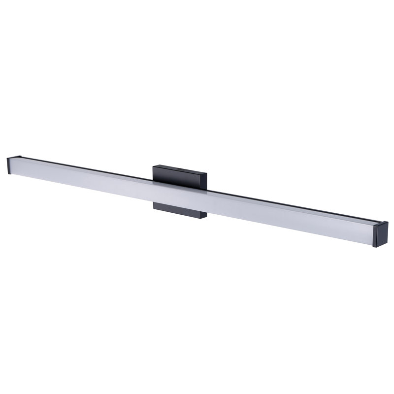48" LED Square Linear Vanity Light, 2" H x 48" W x 2.625" D, Matte Black