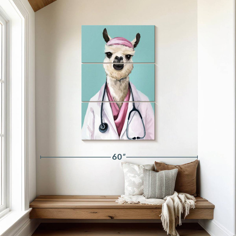 Ketti Doctor Llama, 45" H x 28" W