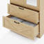 Armoire élégante et chic pour chambre à coucher avec tringle à vêtements suspendue à l'intérieur de l'armoire et tiroirs pour l'organisation du rangement