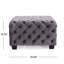 Gris moderne avec velours doux et motif capitonné, H 29,75 po x l 17,75 po-2086129080