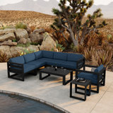 Avion 8 Piece Sectional Seating Group with Sunbrella Cushions