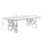 Ensemble de salle à manger en verre trempé transparent de 94 po x 46 po avec chaises en velours Hornick-1504725751-1505097013-1524866612