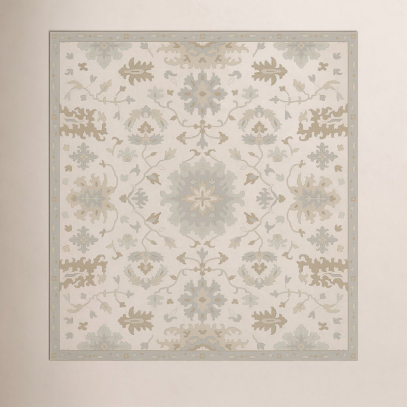 Arden Wool Floral Indoor Rug, Square 8'