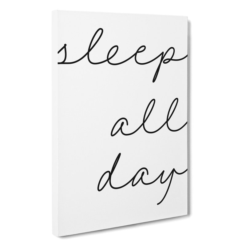 Sleep All Day - Wrapped Canvas, 91cm H x 60cm W x 3cm D